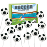 Soccer Candy Lollipops - 18 Count Individually Wrapped Suckers - Great for Soccer Party Favors - Sports Snacks - Soccer Goodie Bags - Soccer Team