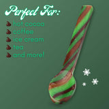Mint Chocolate Candy Spoons, Hot Cocoa and Coffee Stir Sticks, Christmas Stocking Stuffers 36 Total Pieces (Pack of 3)
