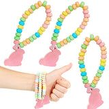 Fruidles Easter Bunny Candy Bracelet, Multicolor Fruit-Flavored Chewables for Party Favors (48-Pack)