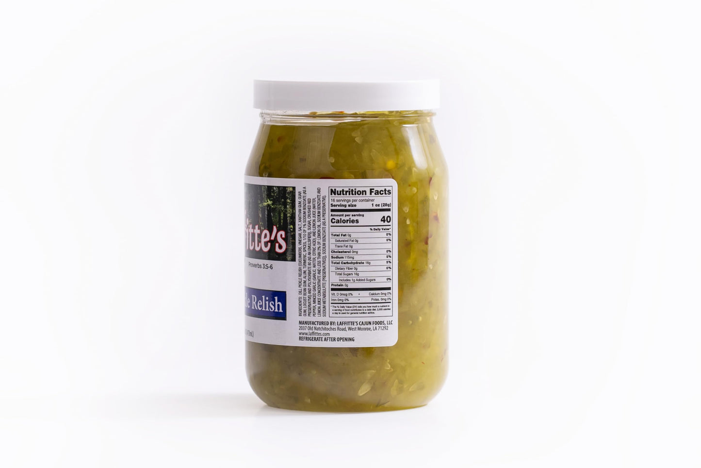 Laffitte’s Cajun Foods Gift Basket - 4 Pack Sweet & Spicy Pickles and Relish (16oz Each) | Candied Jalapeños, Jalapeño Relish, Sweet Pickle Relish