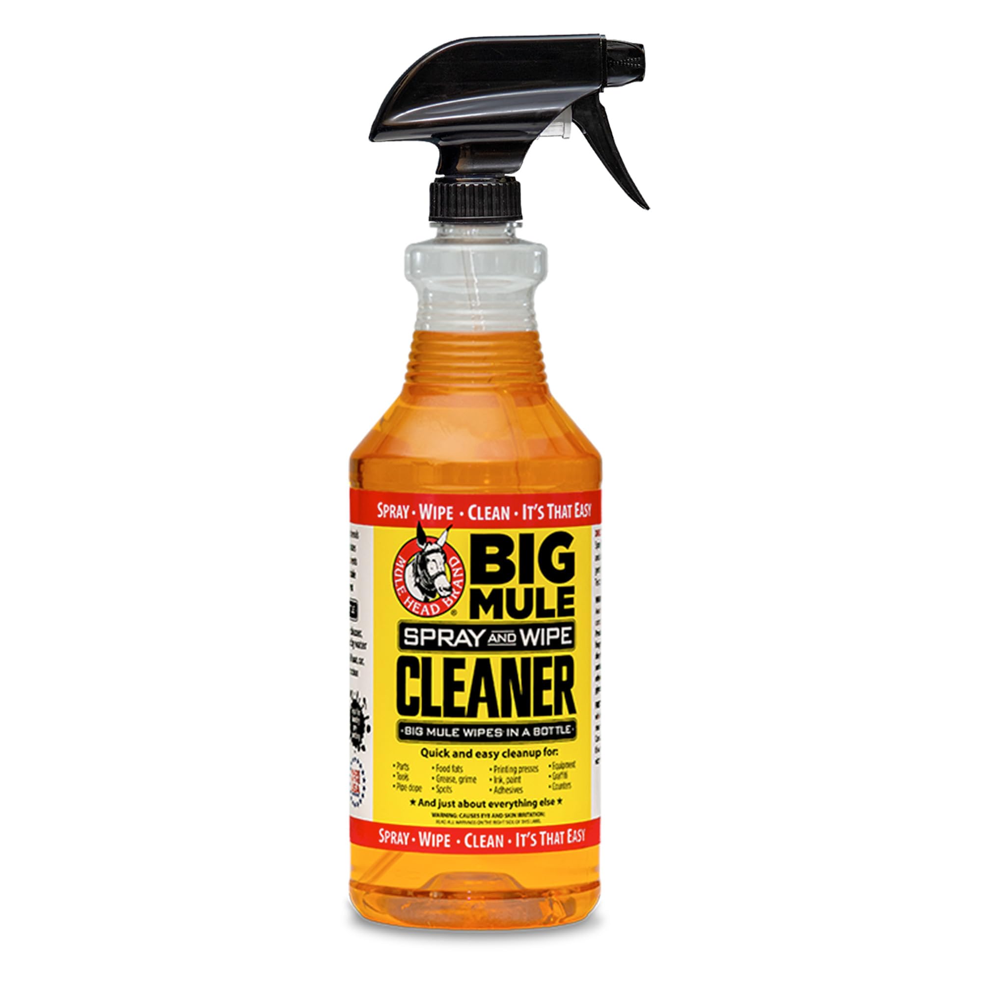 Mule Head XL Heavy-Duty Cleaning Spray - Industrial-Strength All-Purpose Cleaner for Grease, Oil, Ink & Paint - Garage, Car Interiors, Indoor