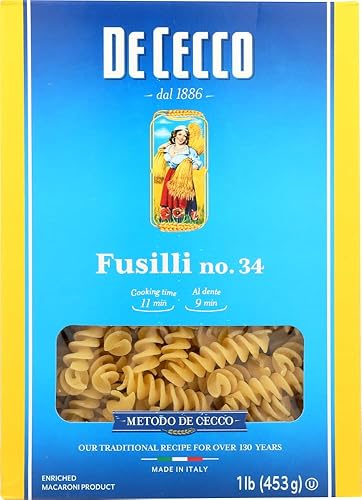 De Cecco Pasta, Fusilli, 16 Ounce (Pack of 5) by De Cecco