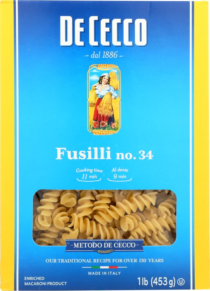 De Cecco Pasta, Fusilli, 16 Ounce (Pack of 5) by De Cecco