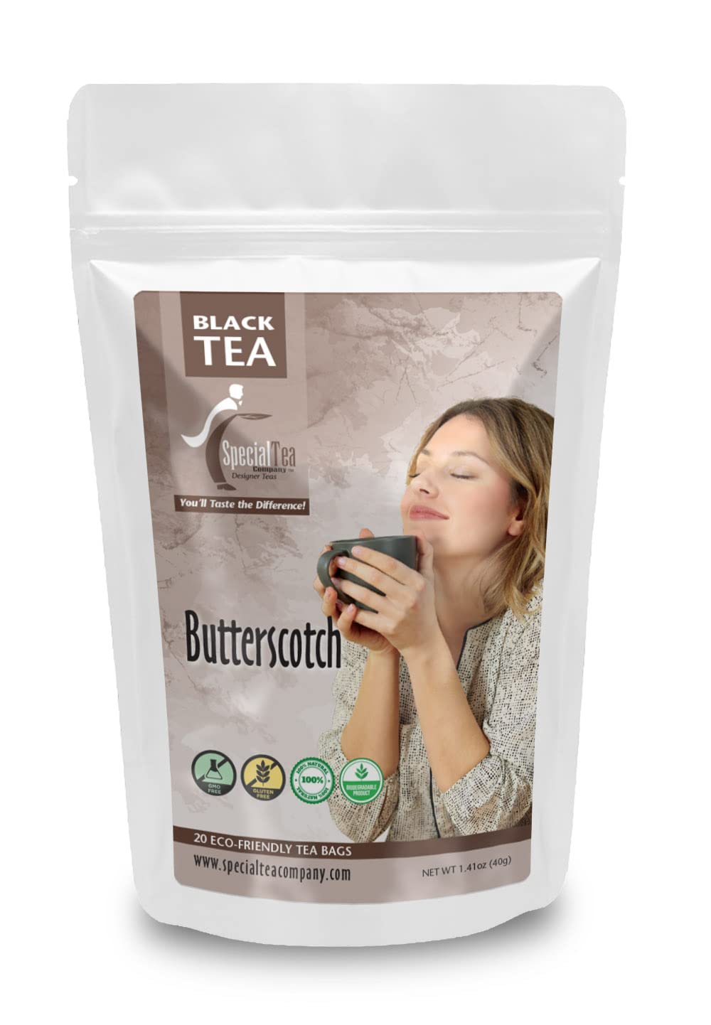 Special Tea Black Tea with Butterscotch Flavor, 20 Tea Bags