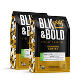 BLK & Bold Ground Coffee, Limu Ethiopia Light Roast, Single Origin, Chocolate Blueberry Honey Notes, For Drip Coffee Maker, French Press & Coffee Pot
