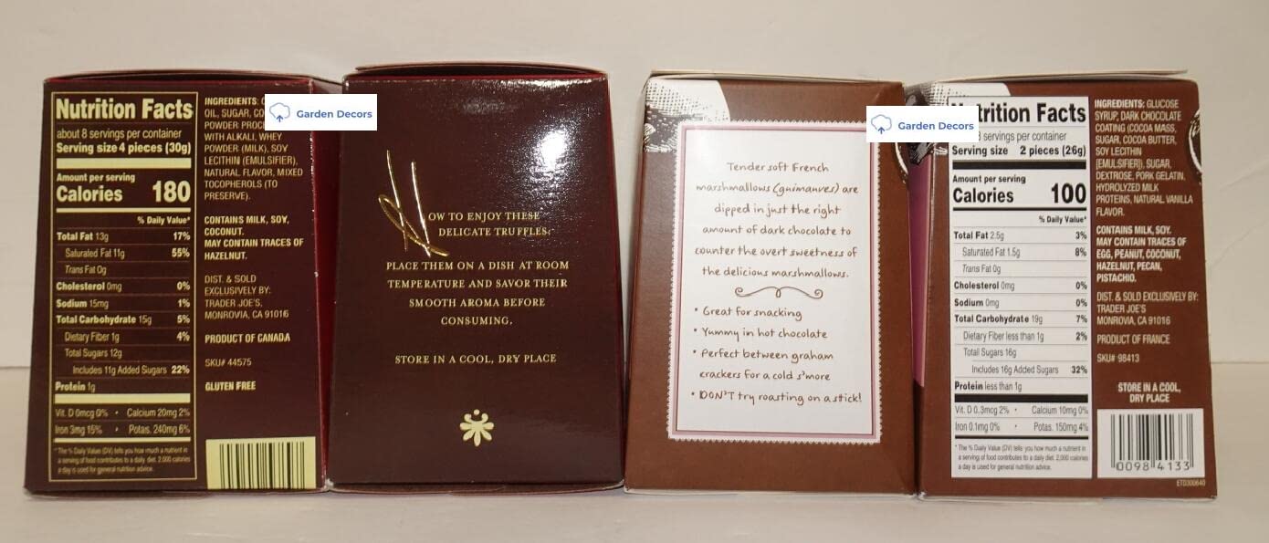 Trader Joe’s Cocoa Truffles & Dark Chocolate Covered Marshmallows (Two Boxes)