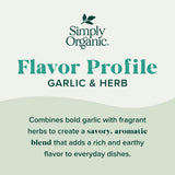 Simply Organic Spice Right Everyday Seasoning Blends, Garlic & Herb, 2 Ounce