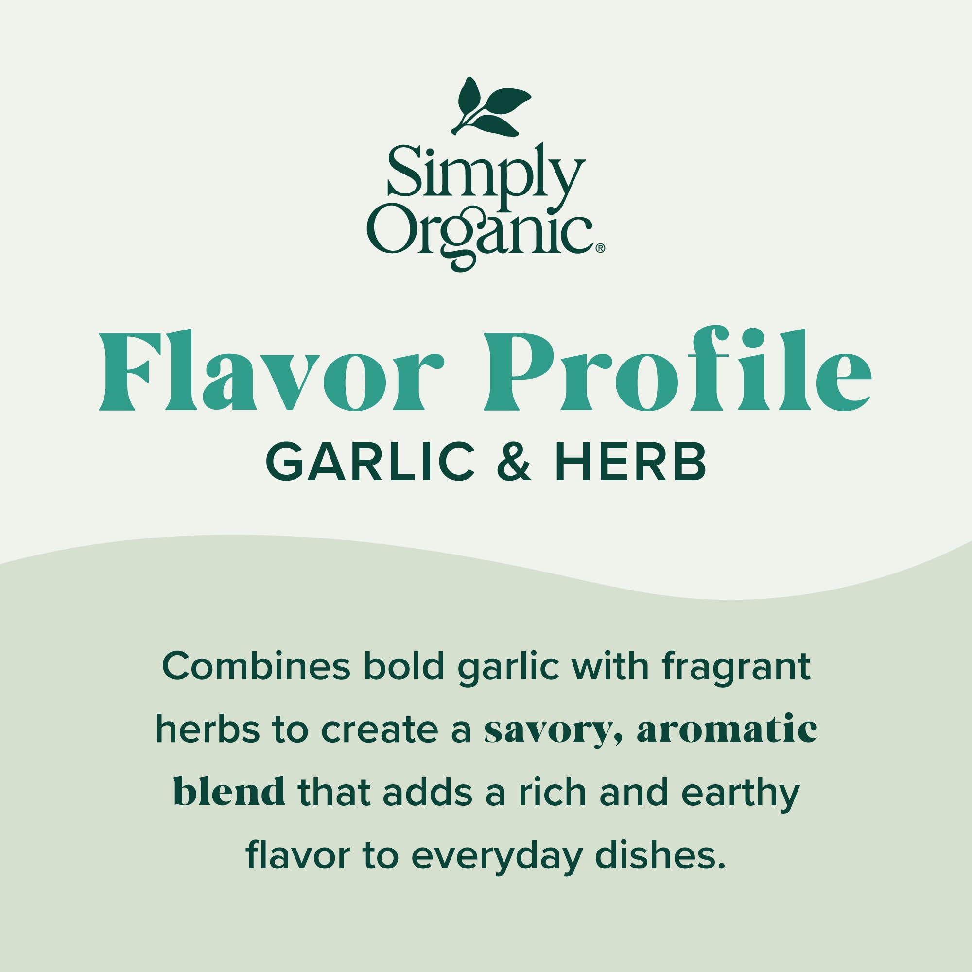 Simply Organic Spice Right Everyday Seasoning Blends, Garlic & Herb, 2 Ounce