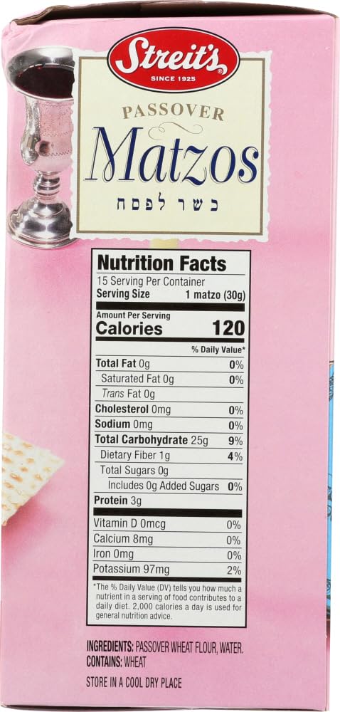 Streit's Passover Matzos Kosher For Passover 16 oz. Pack of 6.6