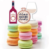 Big Dot of Happiness Vino Before Vows - Dessert Cupcake Toppers - Winery Bridal Shower or Bachelorette Party Clear Treat Picks - Set of 24