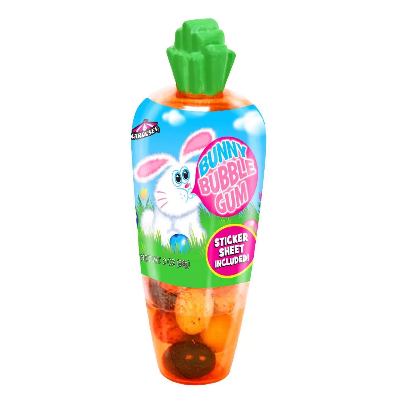 Ford Gum Bunny Bubble Gum, 2 Ounce Carrot Bag - 12 Count Display Box