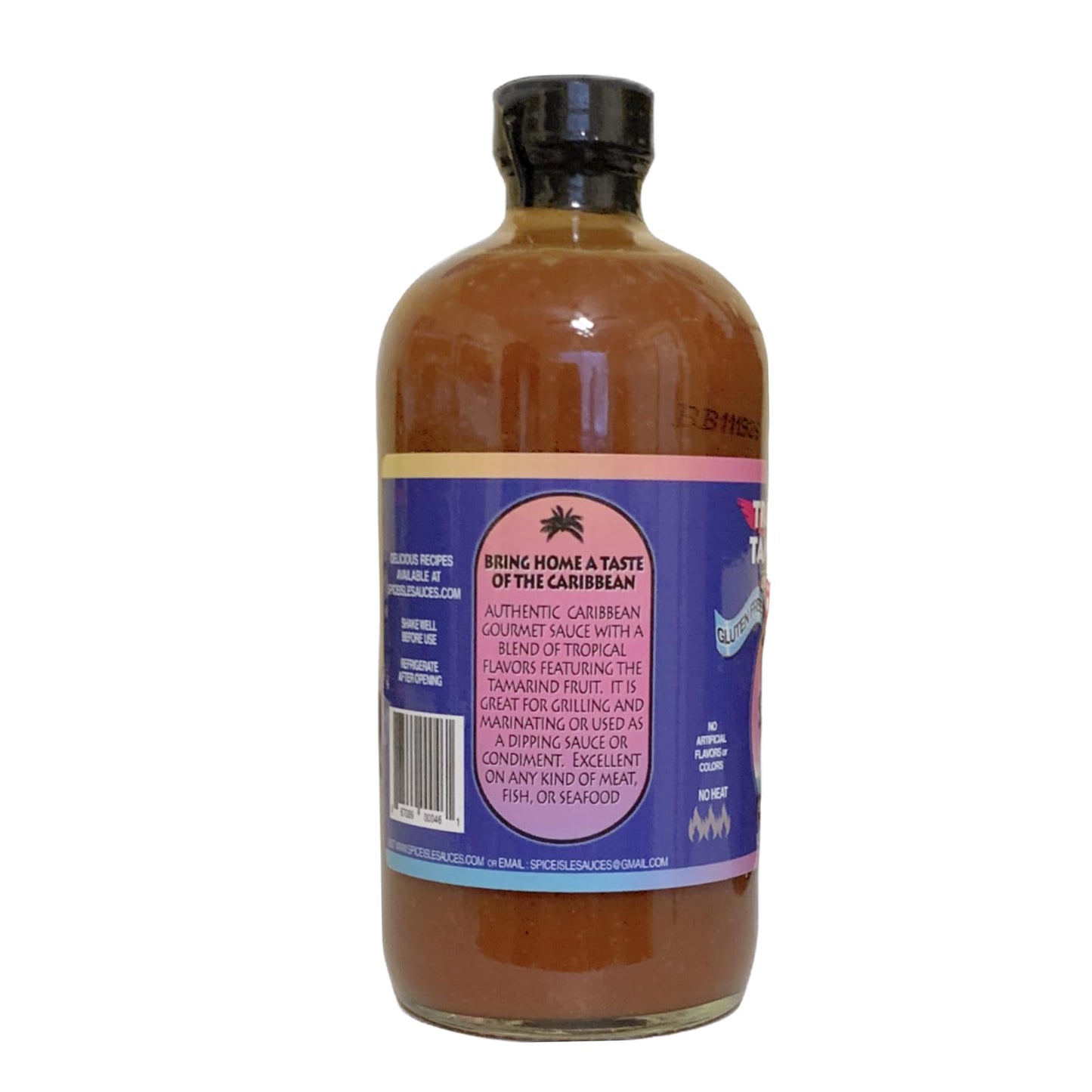 Spice Isle Sauces Tropical Tamarind Gourmet Sauce - 20 oz Mild Caribbean BBQ Gluten-Free Marinade | Tamarindo Fruit Blend | Great for Grilling