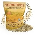 Farmer Bob's Whole Rye Berries 5lb Bag - USDA Organic, Grown in USA, Glyphosate-Free - Ideal for Bread Baking, Bulk Grain, Rich Flavor - Direct from Farm - High-Fiber, Nutrient-Packed, Versatile for Creative Cooking