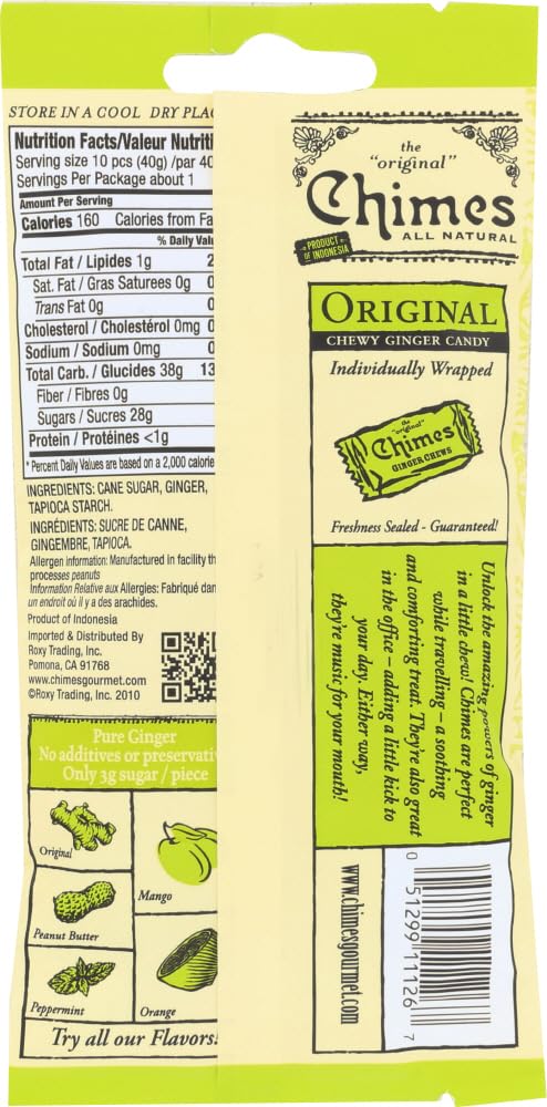 Chimes Ginger Chews 1.5 Oz. - Pack of 3 (Original)