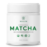 WEGLOW Matcha Power Organic Ceremonial Grade Matcha Powder -First Harvest Ceremonial Grade Matcha Green Tea Powder?KOSHER & SGS Certified(30g/1.06oz)