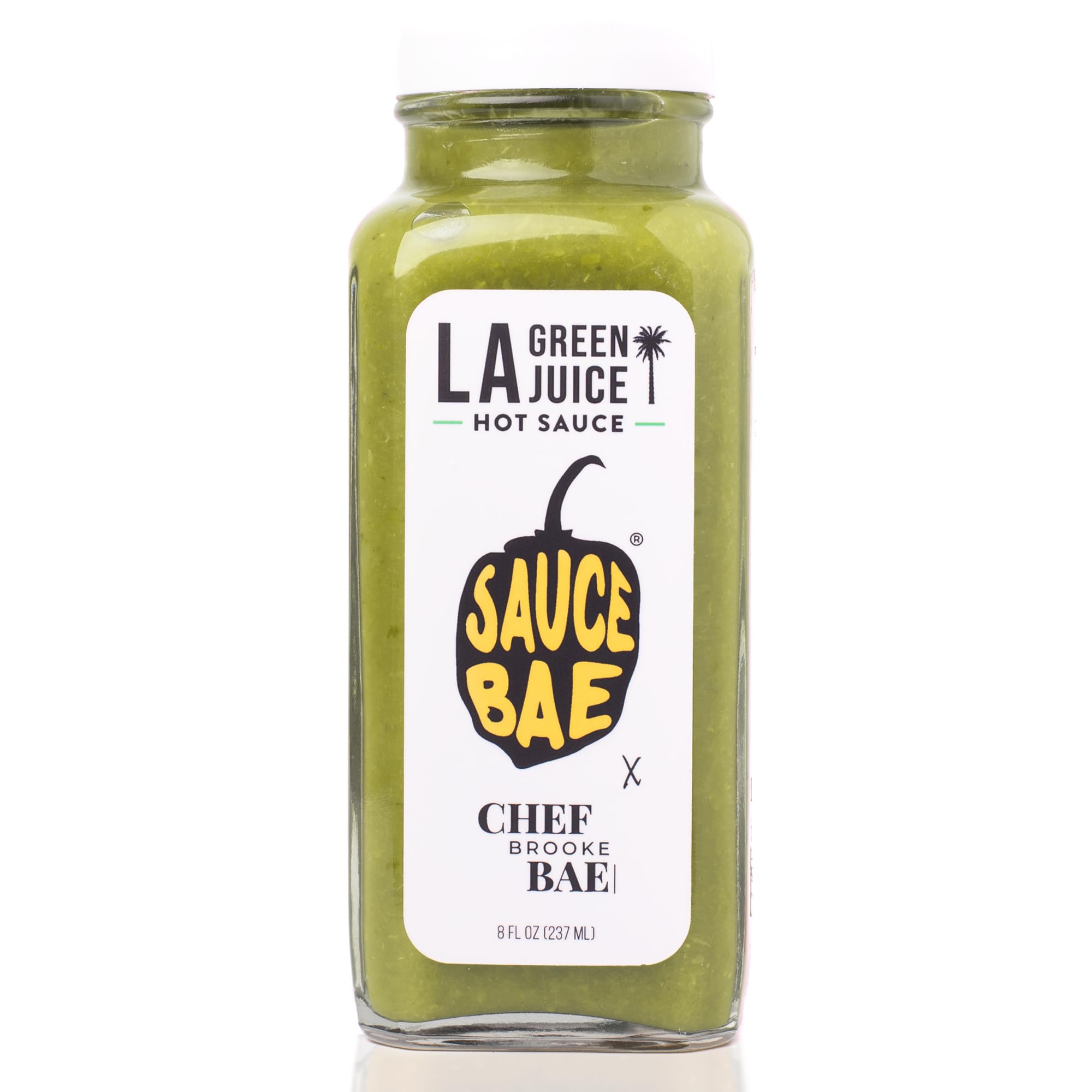 SAUCE BAE, LA Green Juice Hot Sauce - With Jalapeno, Cucumber, Pineapple, Apple Cider, Celery - All Natural, Sweet Medium Heat - Chef Bae Collab, 8 oz