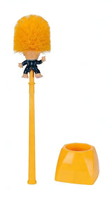 Toilet Brush Funny Cleaner Scrubber Toilet Bowl Brush with Holder,Gag Gifts Doll for Bathroom Decor Deep Cleaning Make Your Toilet Great Again