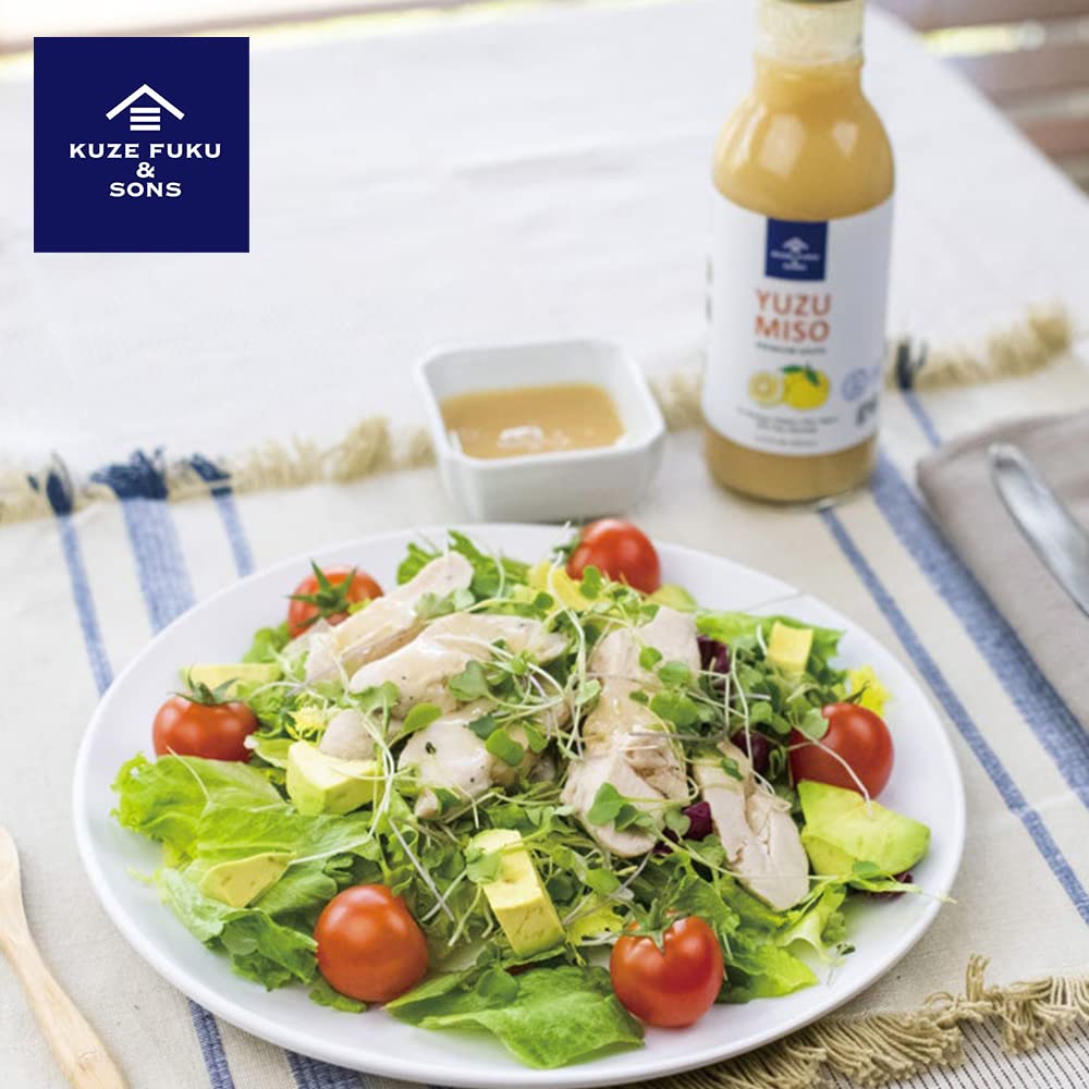 [KUZE FUKU & SONS] Yuzu Miso Premium Sauce, Authentic Savory and Citrus Flavored MultiPurpose Sauce & Salad Dressing (11.8 Fl. Oz/348.96 ml)