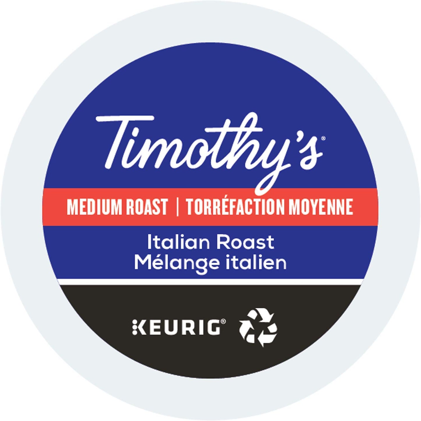 Timothy's, Italian Roast, Single-Serve Keurig K-Cup Pods, Medium Roast Coffee, 120 Count (5 Boxes of 24 Pods)