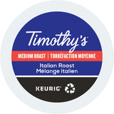 Timothy's, Italian Roast, Single-Serve Keurig K-Cup Pods, Medium Roast Coffee, 120 Count (5 Boxes of 24 Pods)