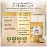 Tila Té (Linden Tea) - 60 Tea Bags - 100% Natural, Vegan, Herbal - Caffeine-Free, Gluten-Free, Non-GMO - Soothing Traditional Infusion - by