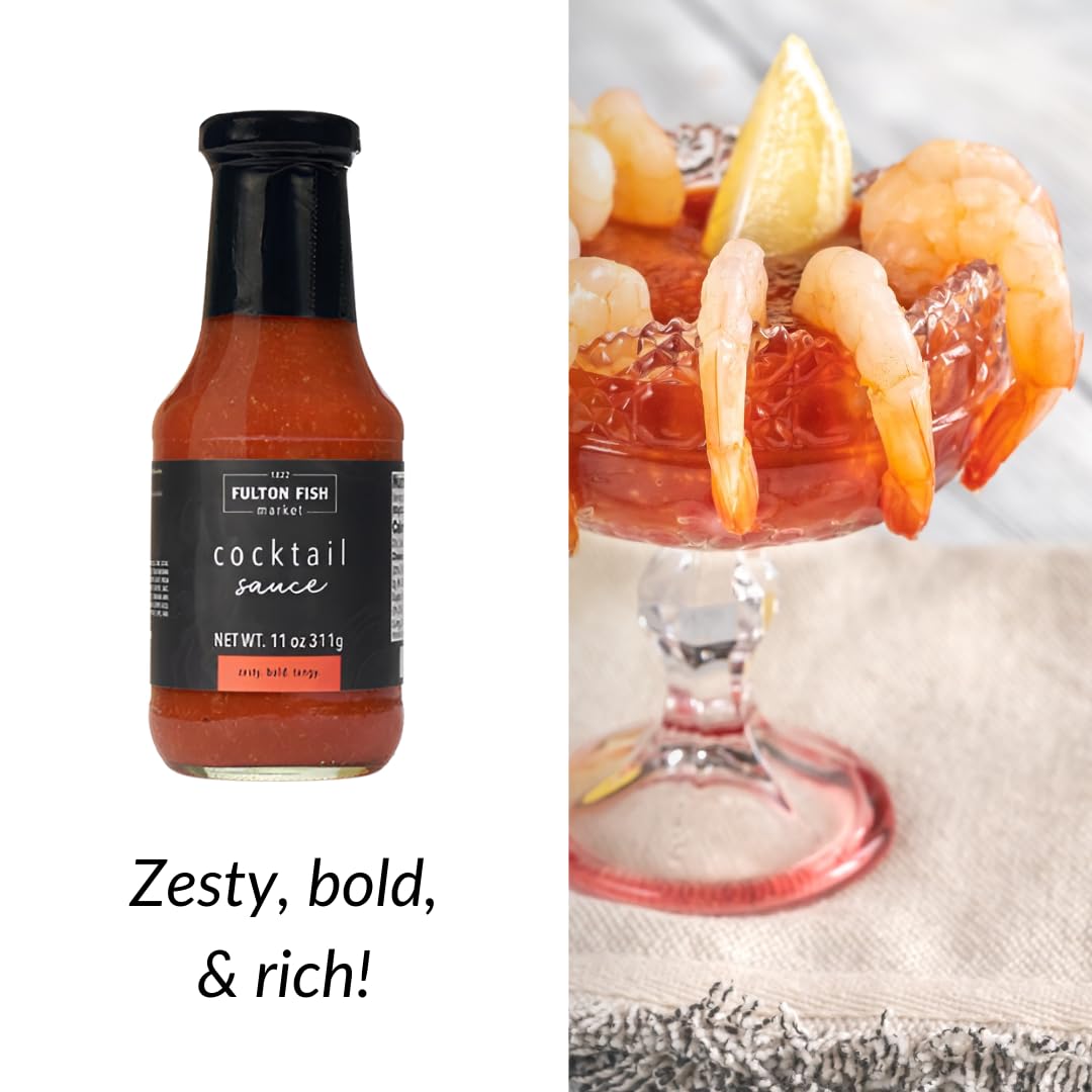 Fulton Fish Market Shrimp & Seafood Cocktail Sauce, Bold Horseradish, 11 oz