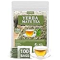 Premium 100 Unsmoked Yerba Mate Tea Bags, Made with 100% Pure Yerba Mate Leaves, No Additives & Caffeine Free.
