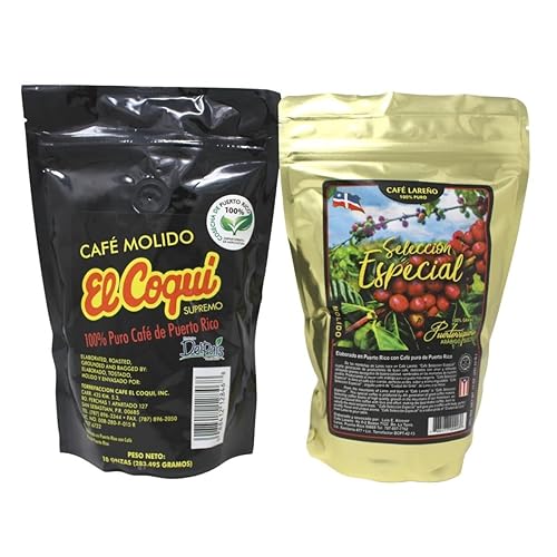 Puerto Rican Supreme Special Selection Ground Coffee (10oz) - Lareno Special Slection Puerto Rican Coffee & El Coquí Supreme Puerto Rican Coffee