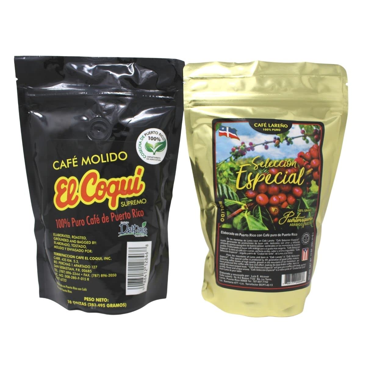 Puerto Rican Supreme Special Selection Ground Coffee (10oz) - Lareno Special Slection Puerto Rican Coffee & El Coquí Supreme Puerto Rican Coffee