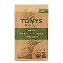 Tony's Coffee, French Royale (12oz), Dark Roast Whole Bean Coffee, Organic and Fair Trade