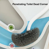 2 Pack Toilet Brush with Hooks, Upgrade S-Shape Toilet Bowl Brush, Deep Cleaning Toilet Brushes Without Dead Corner, Easy to Clean Toilet Rim