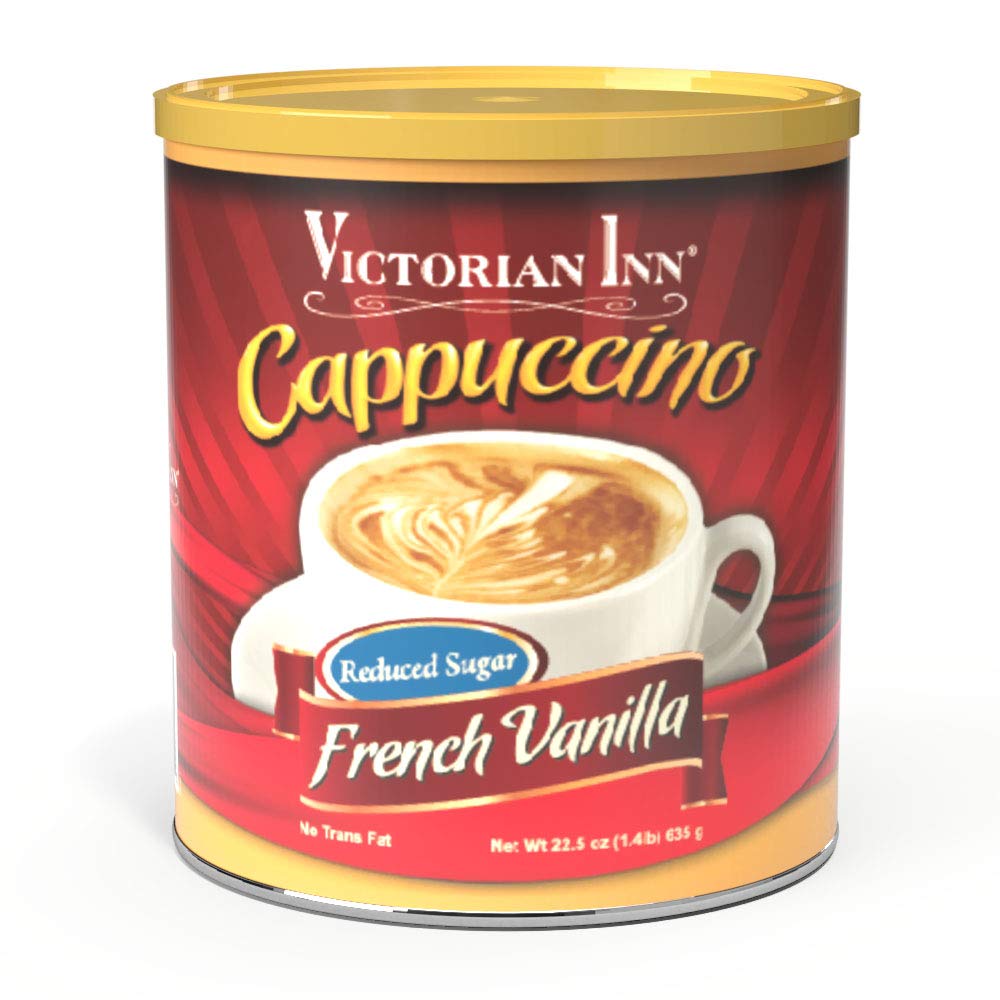 Victorian Inn Instant Cappuccino, Reduced Sugar French Vanilla, 1.4 Pound