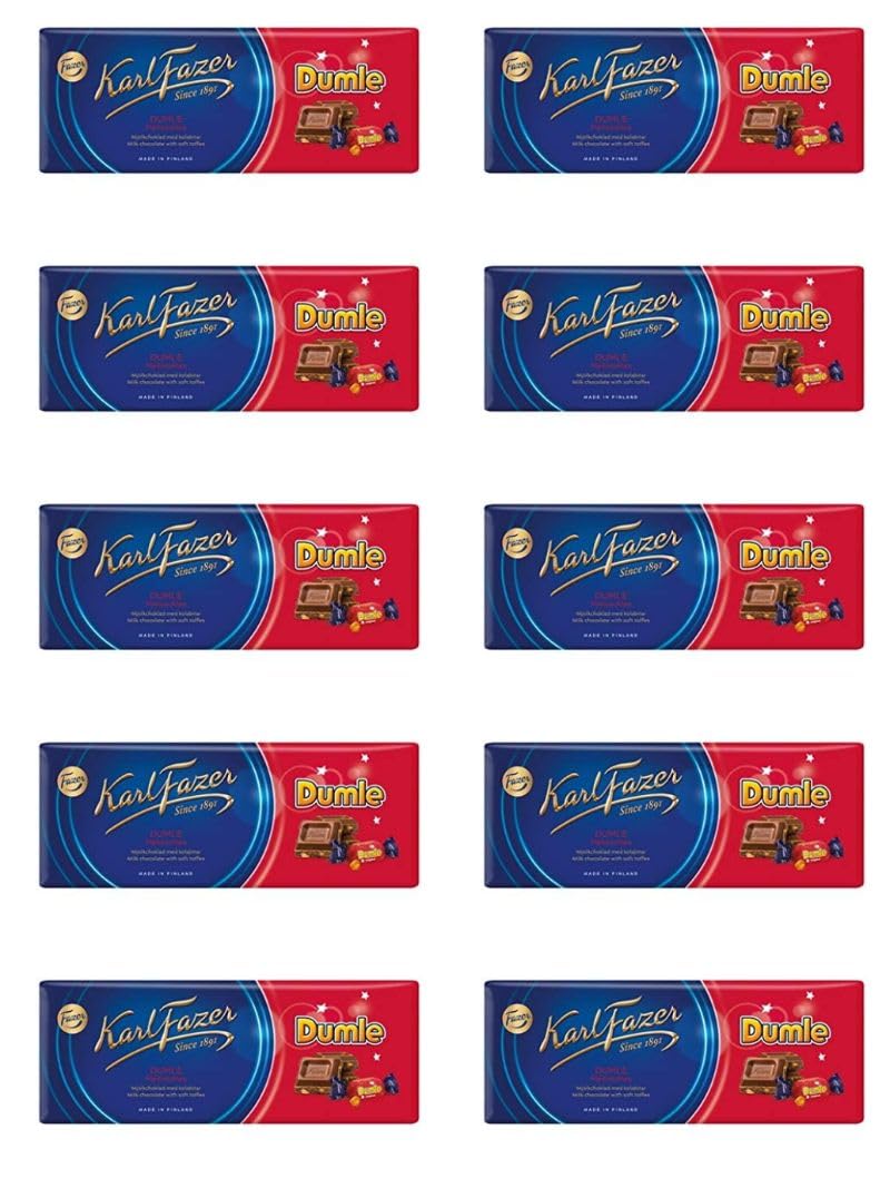 Fazer Karl Fazer Dumle Chocolate 10 bars of 200g