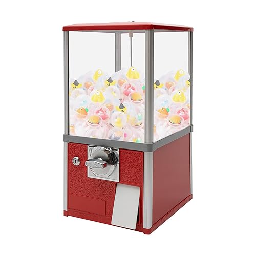25-Cent Commercial Vending Machine - 10.63in High-Capacity Gacha Machine, Dispenses 200+ Capsules/Candy, Compatible with 1.77-1.97in, Lock & Keys