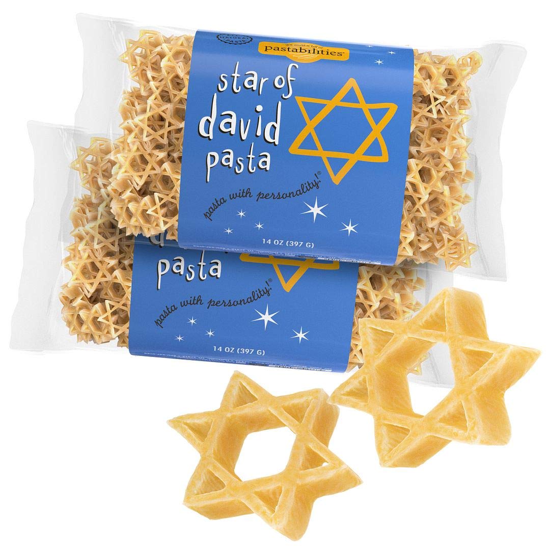 Pastabilities Fun Shaped Pasta for Kids - Star of David Shaped - Kosher Star Holiday Theme, Non-GMO Natural Wheat Pasta, All-Natural, Kosher