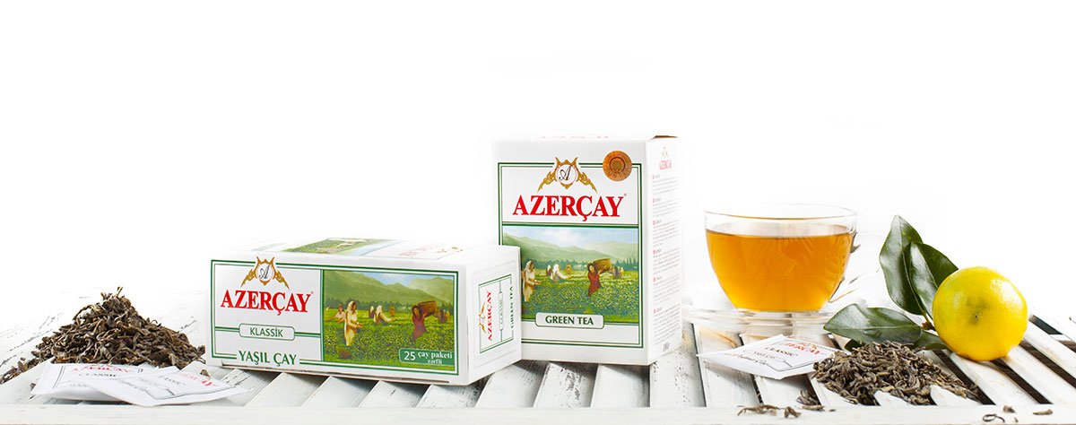 Azercay Azerbaijan Tea Green Tea Classic 3 Pack a 50g - Disposable teabags - Native Tea Series Classic - in 3 x 50 gr