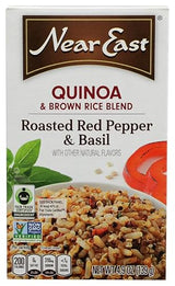 Near East Roasted Pepper and Basil Quinoa Blend, 4.9 ounces, (Pack of 3)