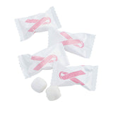 Fun Express Pink Ribbon Awareness Buttermint Candy Mints Individually Wrapped 108 Pieces - Soft Butter Mints Bulk for Breast Cancer Awareness Party