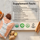 Organic Turmeric Ginger Tea - AIP diet, Whole 30, Paleo friendly, Golden Tonic Herbal Blend - Ayurvedic rooibos herbs, 100% Organic Gluten-Free 15