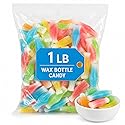 Wax Bottle Candy, Retro Juice-Filled Candy Bottles, 1 lb Bulk Bag