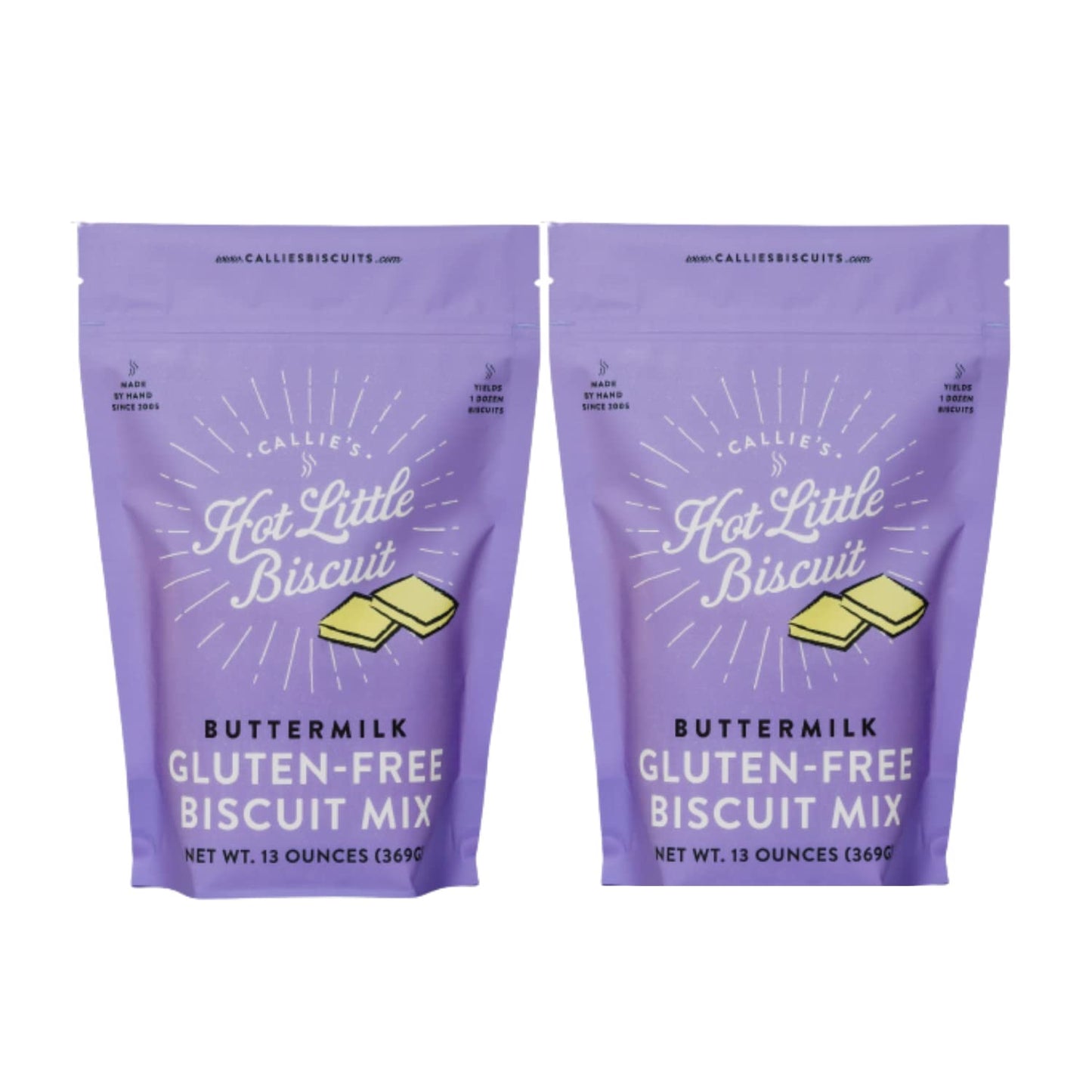 Callie's Hot Little Biscuit Gluten Free Buttermilk Biscuit Mix | Fast, Easy, Delicious | Southern Recipe | 2 Bags of Gluten Free Biscuit Mix | 13oz