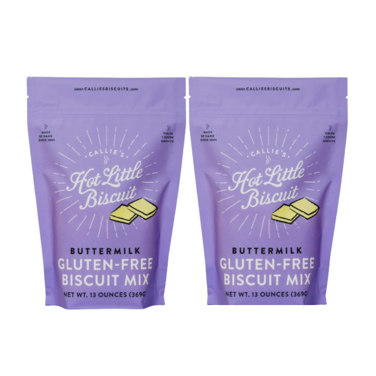 Callie's Hot Little Biscuit Gluten Free Buttermilk Biscuit Mix | Fast, Easy, Delicious | Southern Recipe | 2 Bags of Gluten Free Biscuit Mix | 13oz