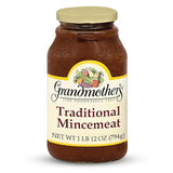Grandmother's Traditional Mincemeat 12 oz Jar - Rich Fruit & Spice Pie Filling, Ready to Use for Pies, Pastries & Holiday Desserts; Classic Festive