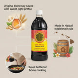 Aloha Shoyu Original Blend Soy Sauce (24 oz) Bottle - Pack of 1 - Shoyu Asian Sauce for Dumpling and Eel - Dark Soy Low Sodium Style - Ponzu