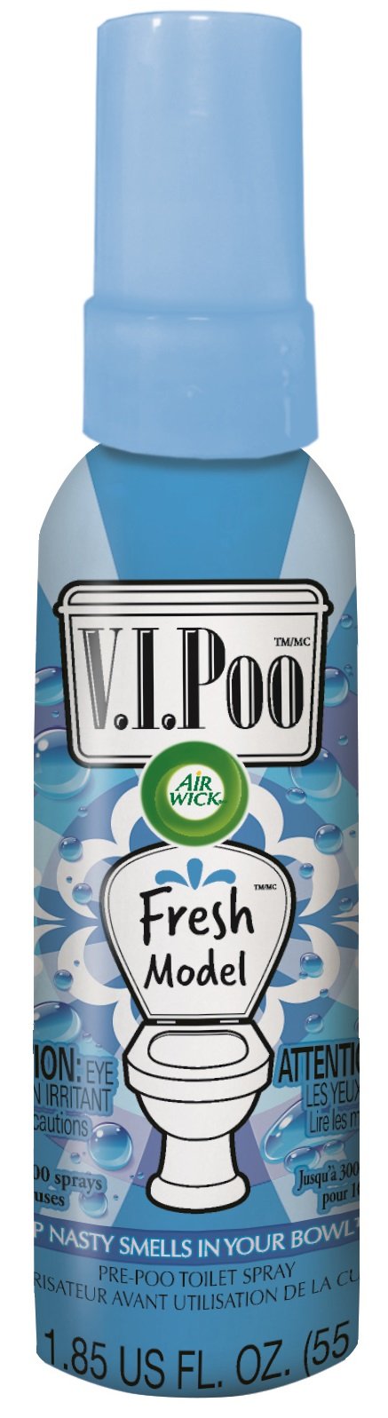 Air Wick V.I.P. Pre-Poop Toilet Spray, Up to 100 uses, Contains Essential Oils, Fresh Model Scent, Travel Size, 1.85 oz, Holiday Gifts, White Elephant