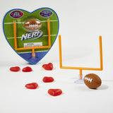 Nerf Football Heart Shaped Candy Box by Frankford Candy, 3.17 ounces, Birthday Gift for the Sports Lover, Fathers Day Gift for Dad & Grandpa, Teacher