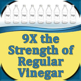 Natural Armor 45% Lemon Scented All-Purpose Cleaning Vinegar Industrial Strength Concentrate - Extra Strength Cleaner for Home, Laundry, Cleaning - 9X