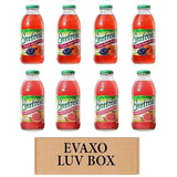 GONDMAX LUV BOX - Peach, Plum, Pear & Ruby Red Grapefruit Juice Variety Pack, 8 x 16 oz Bottles