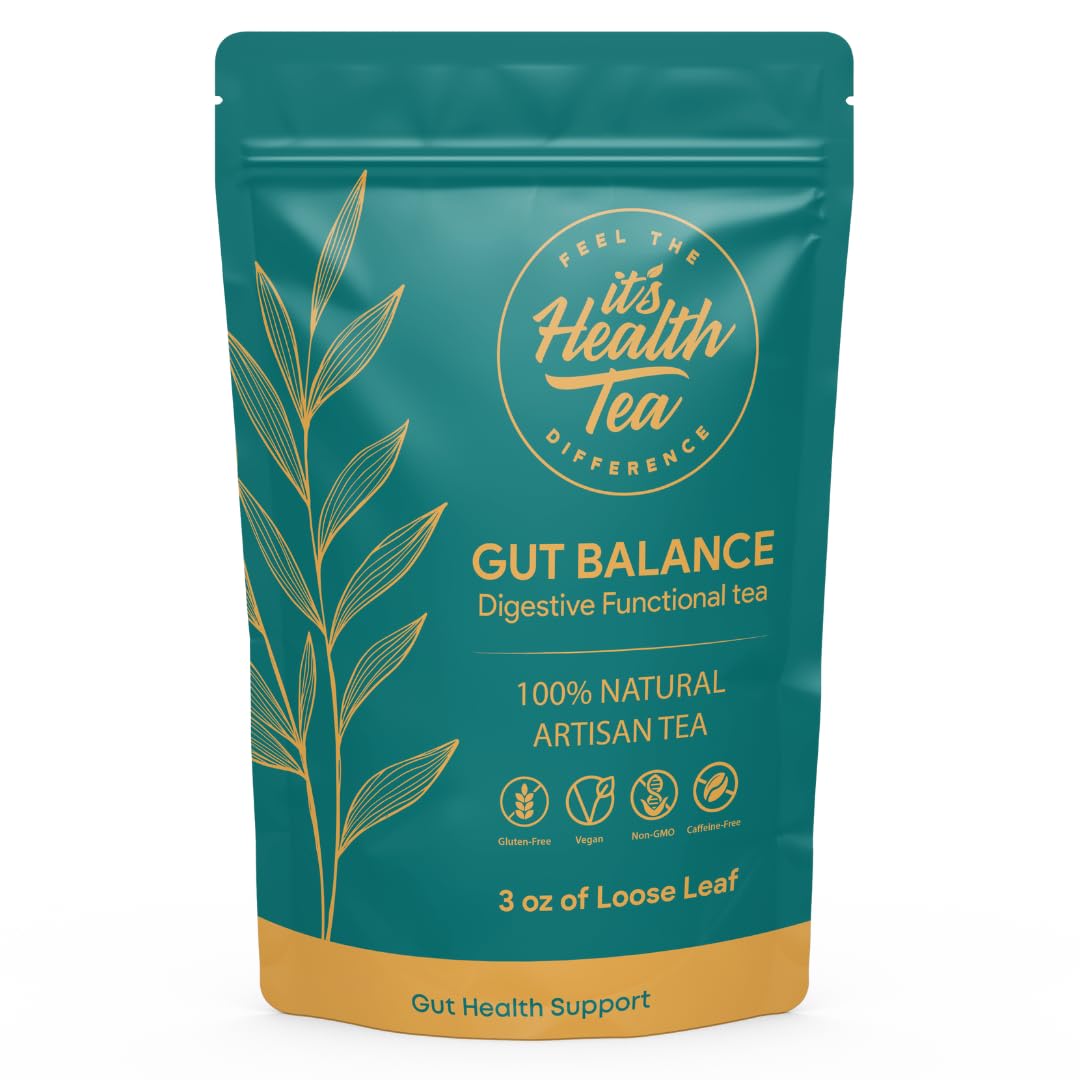 Gut Balance Herbal Tea - Supports Overall Gut Microbiome Health & Occasional Bloating Support | After-Meal Digestive Comfort | Caffeine-Free Loose