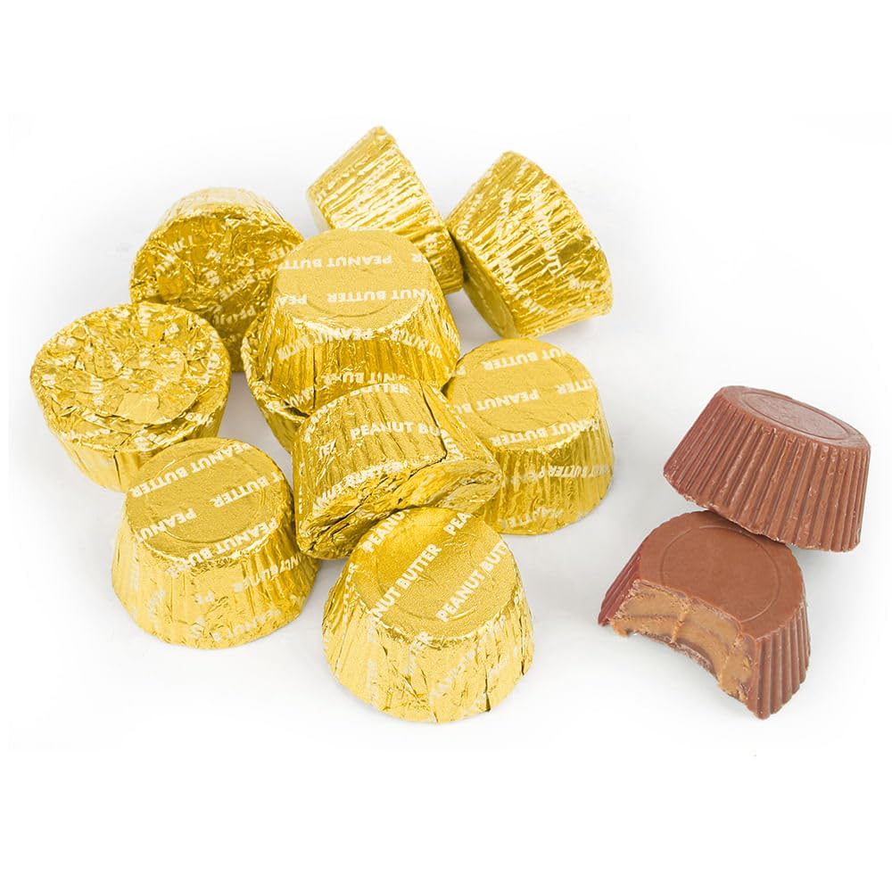 3lb Gold Foiled Individually Wrapped Peanut Butter Cups (120pcs)